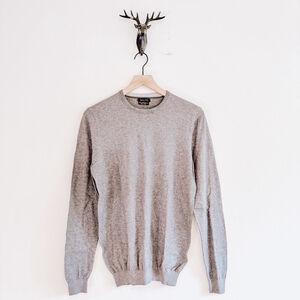 Massimo Dutti Men's Gray Silk Cashmere Blend Sweater Size Small